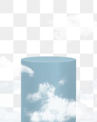 Png 3D modern product display podium with clouds