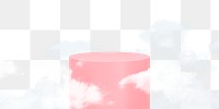 Png 3D simple product display podium with clouds