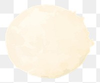 Png yellow circle sticker in watercolor on transparent background