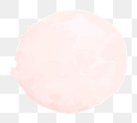 Png pink circle sticker in watercolor on transparent background