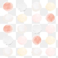 Colorful sticker png in watercolor set