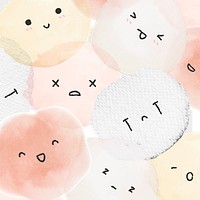 Png emoticons background with diverse feeling in cute doodle style  