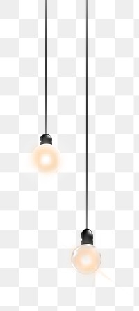 Hanging string lights png design element