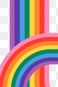 Rainbow png LGBTQ pride month with transparent background