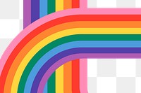 Rainbow png LGBTQ pride month with transparent background