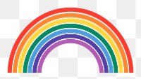 Rainbow png sticker for LGBTQ pride month concept