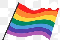 Rainbow flag png for LGBTQ pride month concept