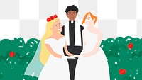 Same sex marriage png flat design