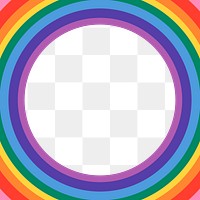 Rainbow frame png LGBTQ pride month on transparent background