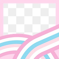 Bigender frame png with pride flag on transparent background