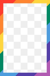 Rainbow frame png LGBTQ pride month on transparent background