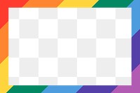 Rainbow frame png LGBTQ pride month on transparent background