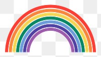 Rainbow png sticker for LGBTQ pride month concept