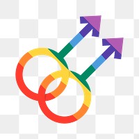 Gay symbol png sticker for LGBTQ pride month concept