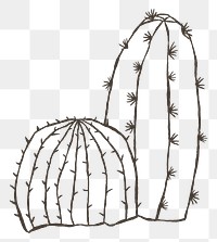 Png doodle cactus in wild west theme