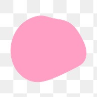 Png pink circle shape design element