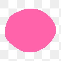 Png pink circle shape design element