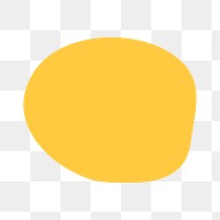 Circle png sticker yellow abstract shape