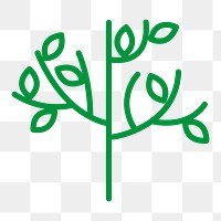 Tree line icon png in green tone