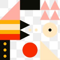 Abstract element png bauhaus inspired flat design set