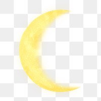 Png yellow half moon design element