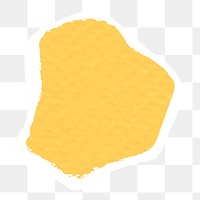 Ripped paper sticker png in yellow tone