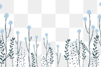 Dandelion png background with floral border