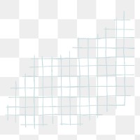 Grid png blue doodle graphic element