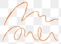 Png abstract red line in doodle style