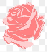 Pink rose png spring floral diary sticker