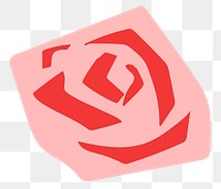 Pink rose png spring floral diary sticker