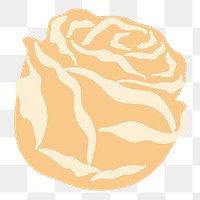Beige rose png spring floral diary sticker