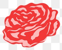 Red rose png spring floral diary sticker