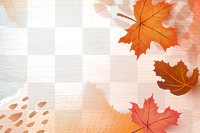 Fall season png transparent background with maple leaves