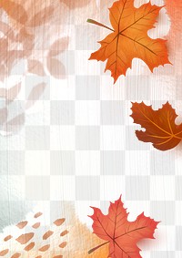 Fall season png transparent background with maple leaves