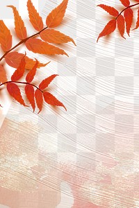 Fall season png transparent background with sumac leaves