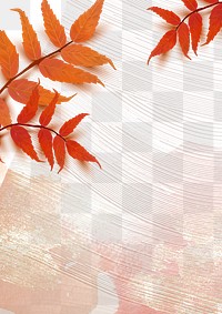 Fall season png transparent background with sumac leaves