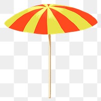 Beach umbrella sticker png in summer vacation theme
