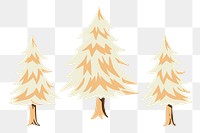 Pine trees png nature sticker