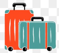 Luggages png cute object sticker
