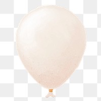 Single white balloon element png 