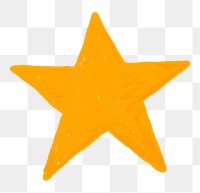 Hand drawn star element png cute sticker