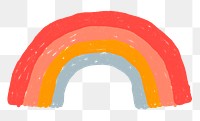 Hand drawn rainbow element png cute sticker