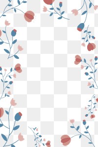 Pink floral frame background png feminine style