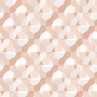 Abstract 3D geometric pattern png orange background