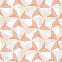 Abstract 3D geometric pattern png orange background