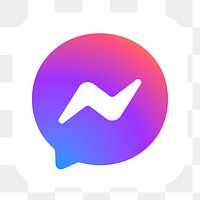 Facebook Messenger png social media icon. 7 JUNE 2021 - BANGKOK, THAILAND