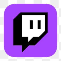 Twitch png social media icon. 7 JUNE 2021 - BANGKOK, THAILAND