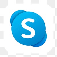 Skype png social media icon. 7 JUNE 2021 - BANGKOK, THAILAND