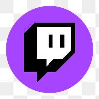 Twitch png social media icon. 7 JUNE 2021 - BANGKOK, THAILAND